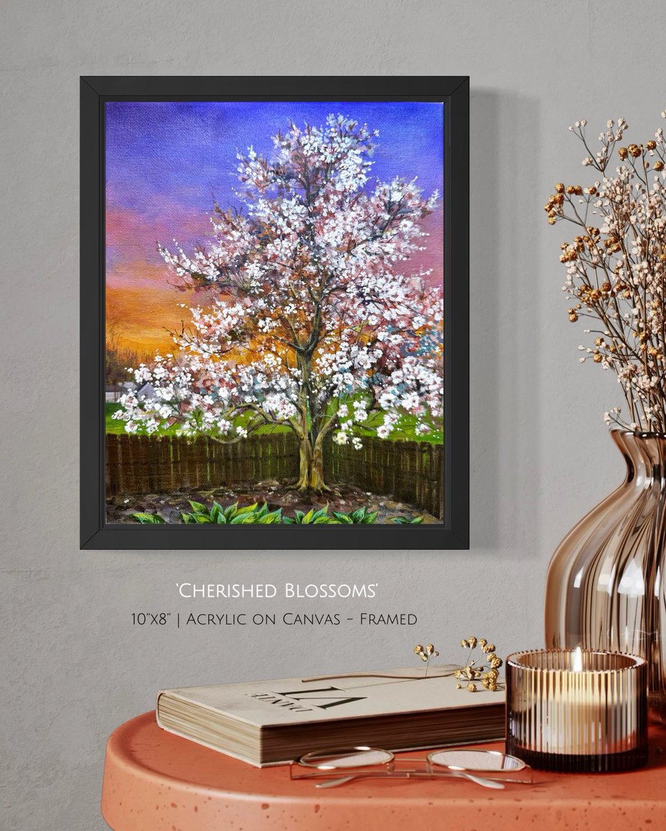 VesnaArtGallery's tweet photo. ‘Cherished Blossoms’ started as a 10”x8” custom Mother’s Day commission inspired by a client’s cherished backyard tree, and is now available as canvas prints up to 48”x38” with optional framing here: https://t.co/6d1JIZ9peK.

#CherishedBlossoms #CustomCommission #FineArtPrints https://t.co/misc2Fl3t0