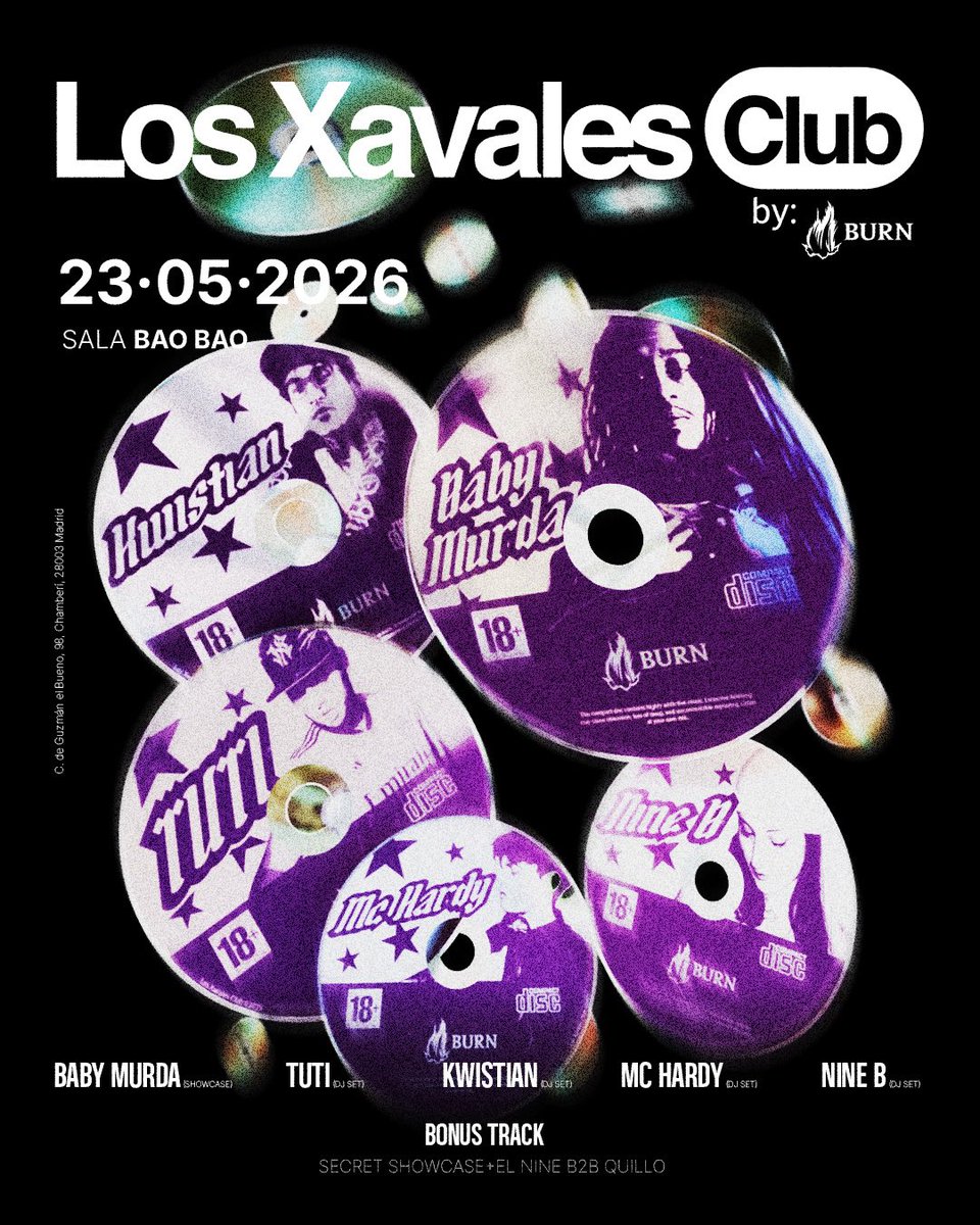 elnineeeeeeeee's tweet photo. Si este finde estais en Madrid os traigo el plan perfecto para disfrutar de buena música

- Viernes 22: Conci GlorySixVain 
- Sábado 23: Fiesta de Los Xavales (link en mi bio y mañana anunciamos Secret Guest)
- Domindo 24: Conci Stero Madness https://t.co/c6oBxMTayM