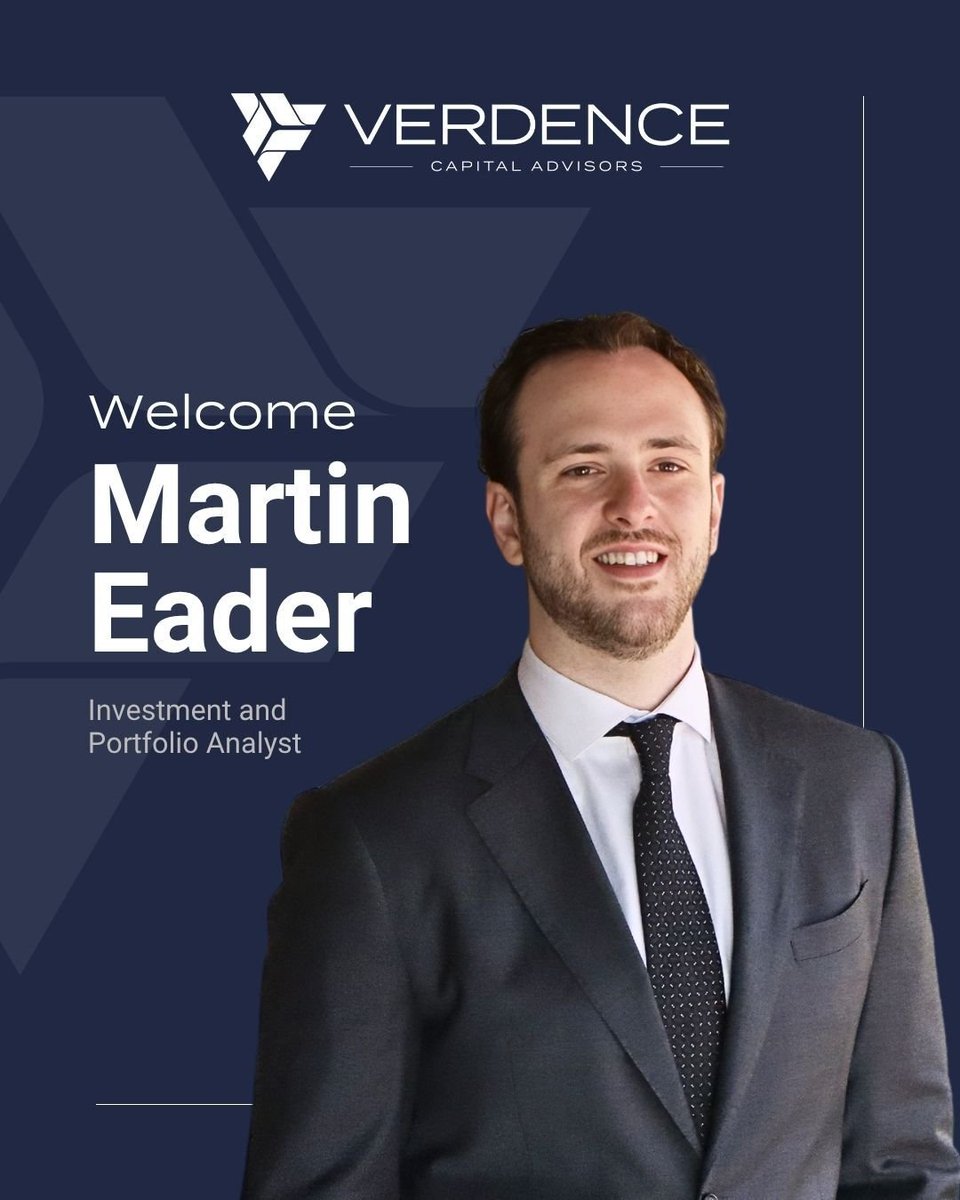 verdence's tweet photo. Please join us in welcoming Martin Eader to the Verdence team as our newest Investment &amp; Portfolio Analyst. ✨

We’re excited to have him on board and look forward to the perspective he brings to the team. Welcome to Verdence, Martin! 🎉

#TeamWork #DreamTeam #Investments https://t.co/U0l8lW34cW