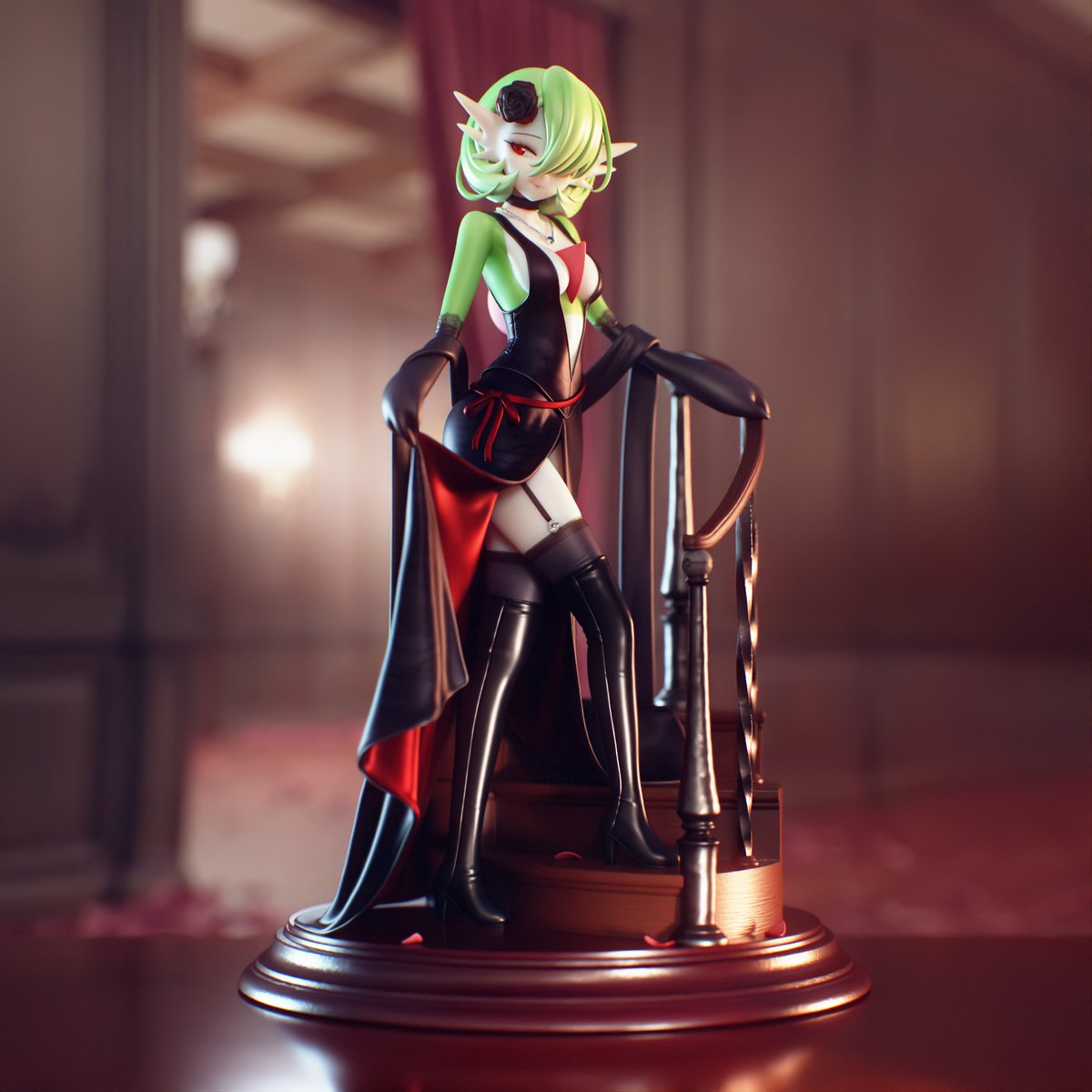 Pkles's tweet photo. Finished up the Gardevoir figure, never done something in this style so it was fun to try! https://t.co/RfzQrumZE8