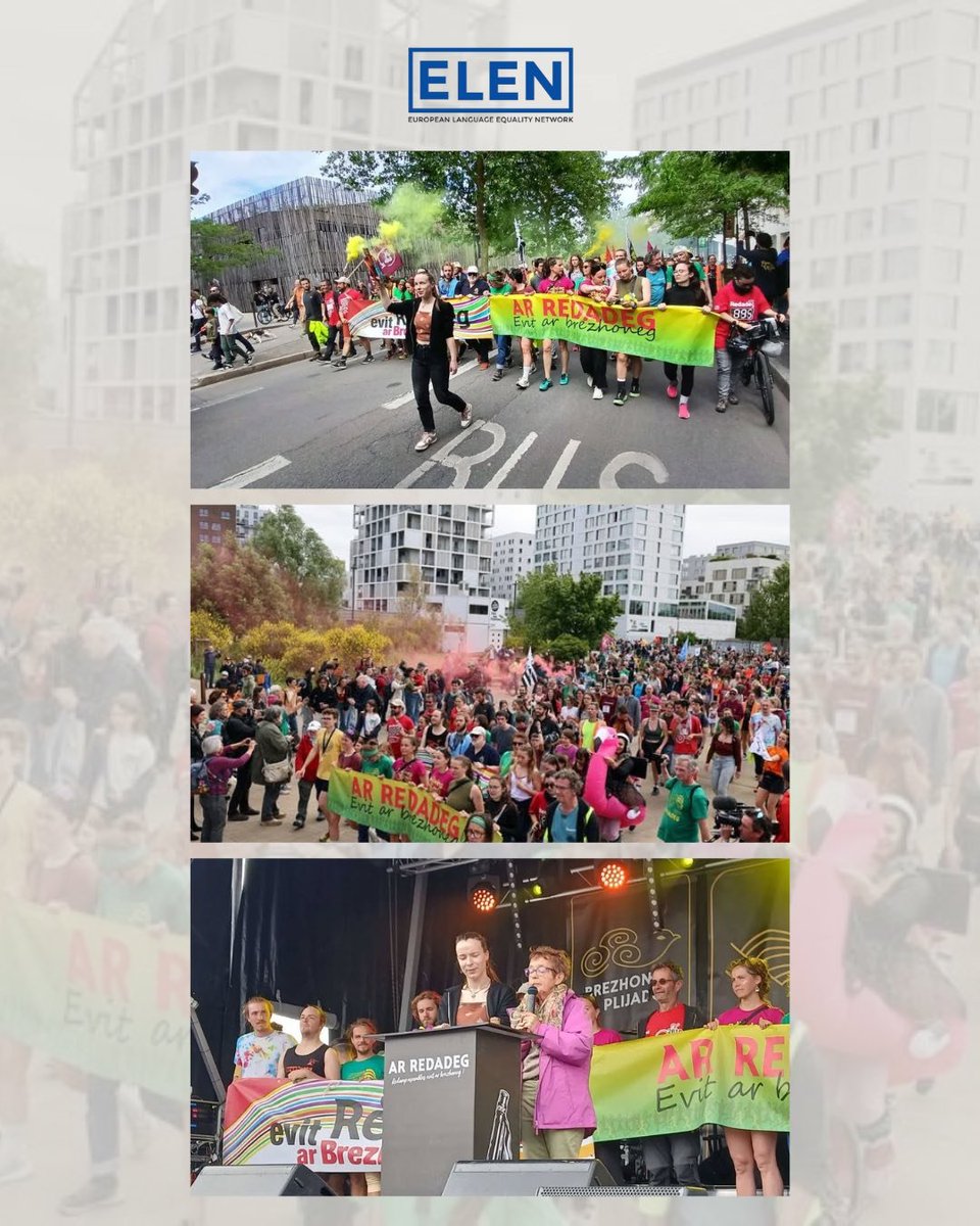 EUROLANG's tweet photo. Thousands gathered in Naoned on Saturday May 16th to celebrate the arrival of the final stage of the 2026 #Redadeg - the sponsored run for #Brezhoneg. 🏃‍♂️🏃‍♀️
Its been a huge success with massive public support for all the events as it crossed Breizh (Brittany). 🏃‍♂️🏃‍♀️
#ELEN2026 https://t.co/COao4pgui9