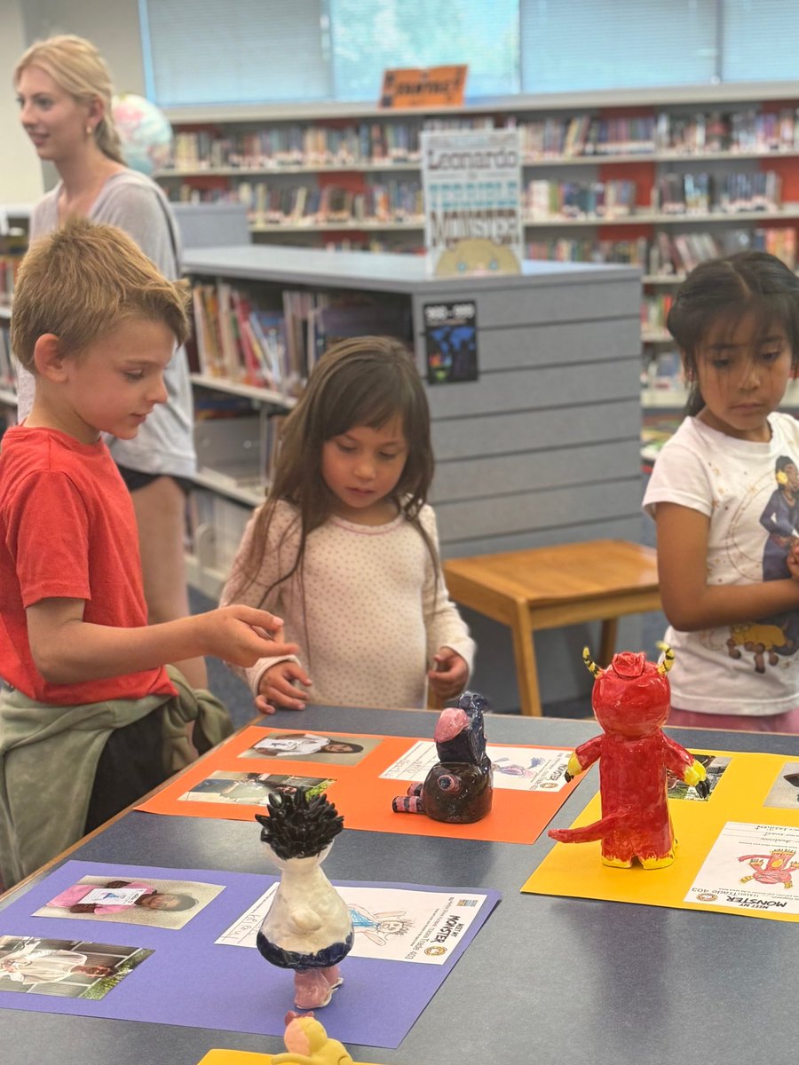 SRVUSD1's tweet photo. Monster Mash! 👾
Bollinger Canyon 1st graders designed their own monsters—and Cal High ceramics students brought them to life in 3D!
The big reveal? Pure  magic as students met their creations and connected with the artists behind them. 🎨✨ #WeAreSRVUSD https://t.co/8CamjYklr3