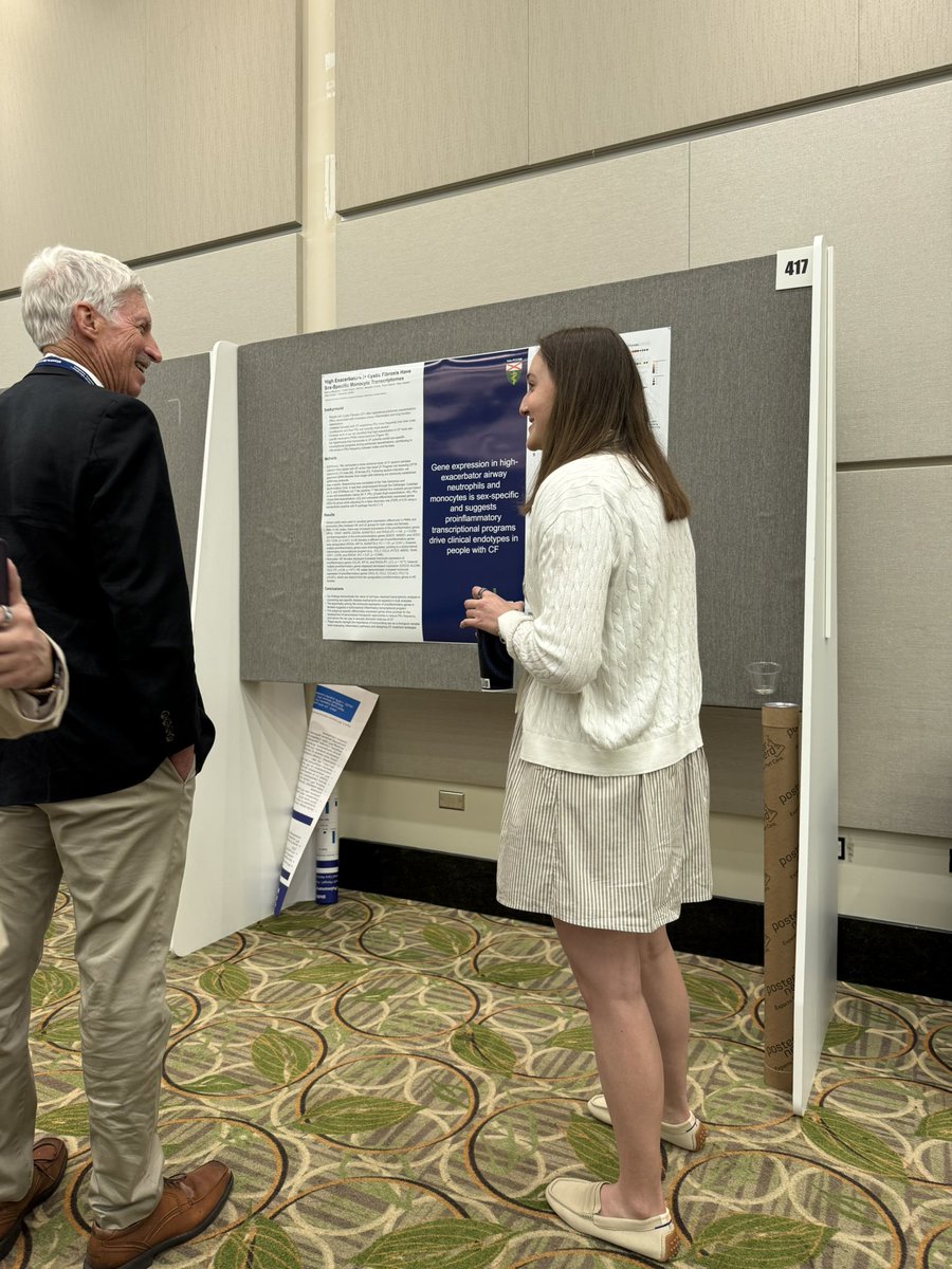 YalePCCSM's tweet photo. #YalePCCSM postgrad Sydney Bluestein of the #BrittoLab had lots of interest in her CF poster 🫁 Well done Sydney, we are proud of you 👏🏼
#trainee #postgrad #research #CF #welldone @caroymalo https://t.co/2r6LwhtR2l