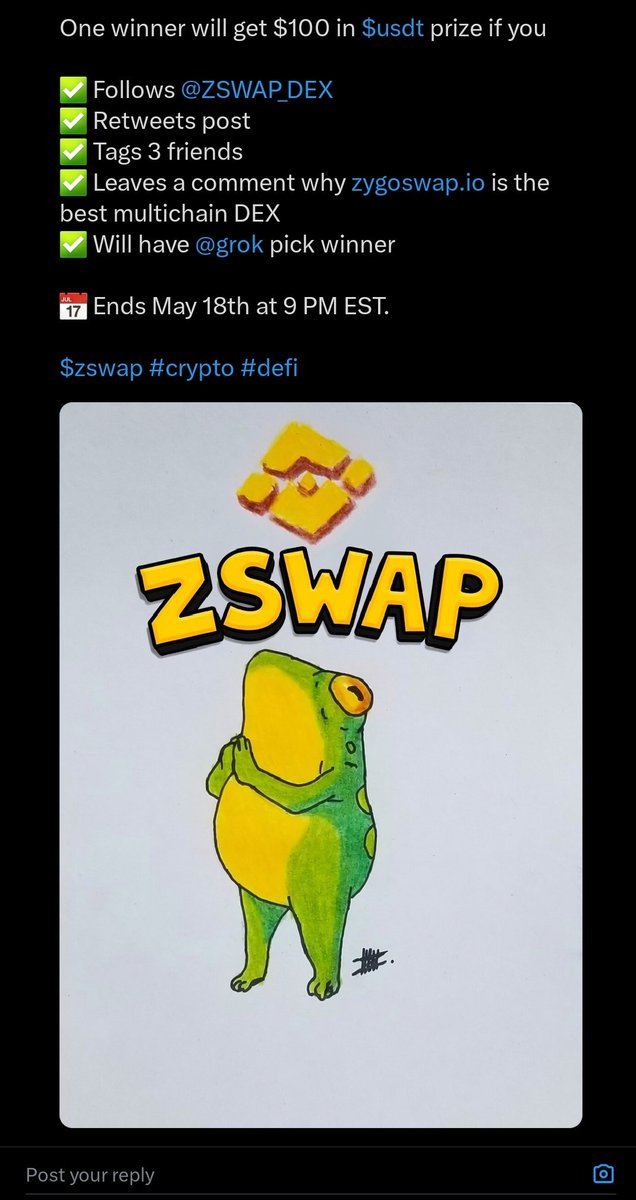 middeeyy's tweet photo. @ZSWAP_DEX @grok https://t.co/TxraAip8vV the undisputed future of multi-chain DeFi reigns supreme by killing liquidity fragmentation
unites BNB, Solana, and Base
0 fee $ZYGO trading with 100% fee redistribution Deflationary ultralow cost execution
​@mi_dexy @Maximuxz_ @midex
#crypto #defi #zswap https://t.co/M4klD5t1hl