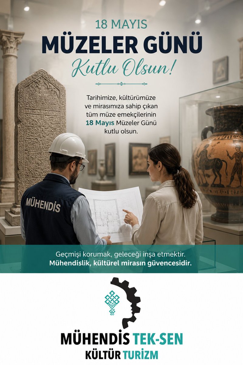 setti25's tweet photo. Geçmişi korumak, geleceği inşa etmektir.
Kültürel mirasımızın korunması için emek veren tüm mühendislerin ve müze çalışanlarının 18 Mayıs Müzeler Günü kutlu olsun.
#MüzelerGünü #18Mayıs #KültürelMiras #MühendisTekSenKültürTurizm @muhteksenkultur @MuhTekSen_Konf @muzecilerderneg https://t.co/8sacslWexo