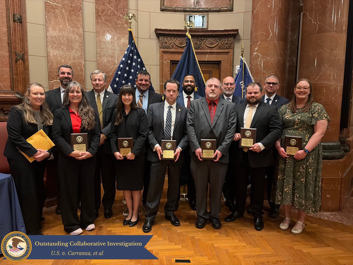 SDINnews's tweet photo. We were proud to recognize more than 160 individuals from 33 federal, state, and local law enforcement partners  state, & local partners at our annual awards ceremony last week.

Held during National Police Week, the ceremony honored law enforcement professionals whose exceptional work safeguarded communities across Indiana in cases concluded in 2025.

Read more about the categories and winners here: https://t.co/hEWPRlSrsQ