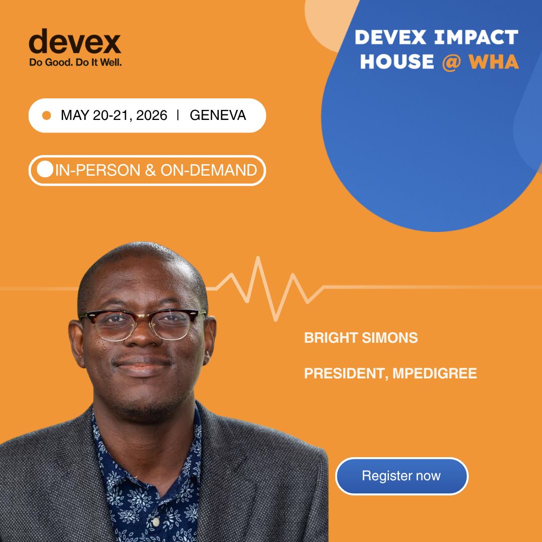 Goldkeys's tweet photo. In Geneva for the World Health Assembly? Catch Bright on the AI trail at Devex Impact House! https://t.co/K3aEm9Y7av