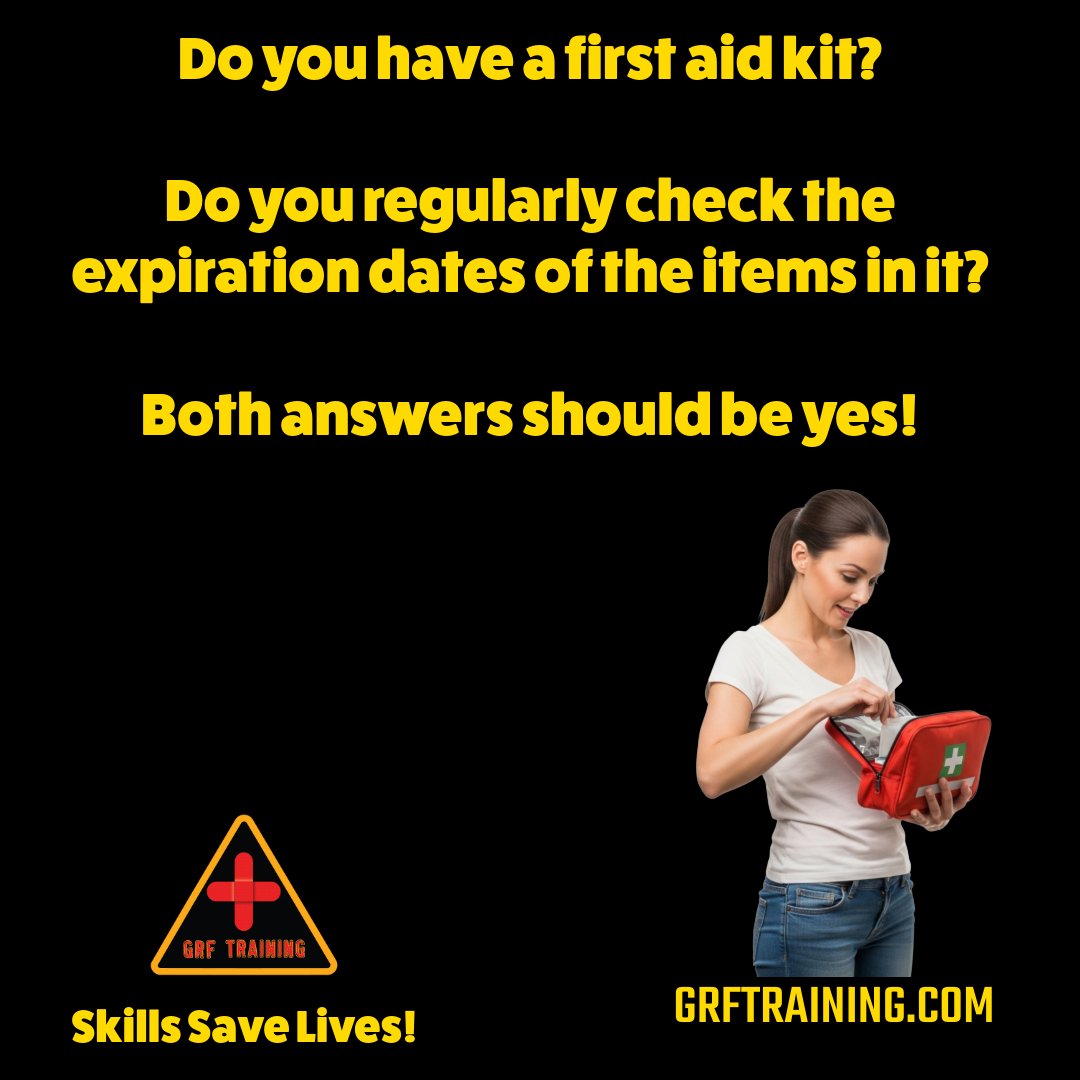 grftraining's tweet photo. Do you have questions regarding your first aid kit? Let GRF Training answer them for you.
Contact us by emailing mailto:marc@grftraining.com or by calling or texting (201) 596-4204 https://t.co/YpurjN36k9