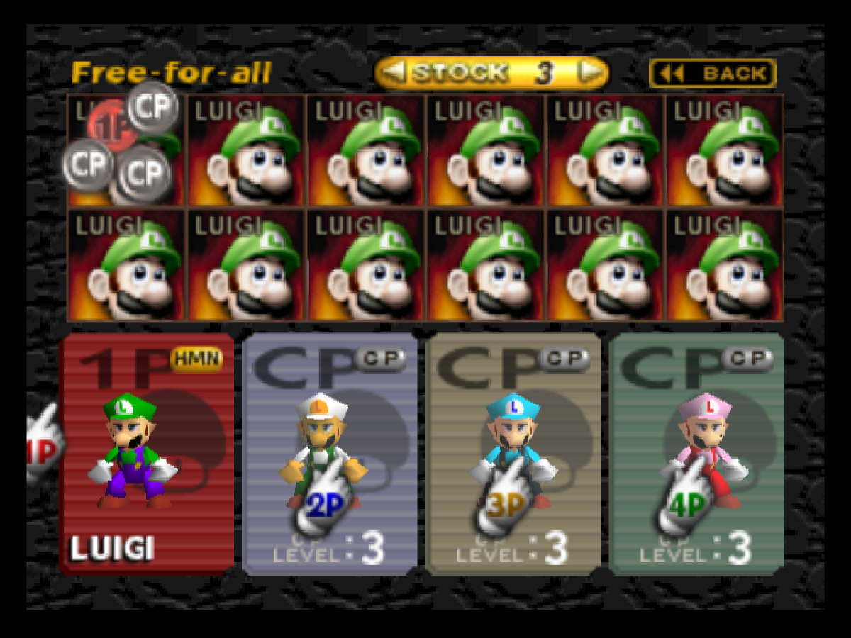 LuigiPrower's tweet photo. a lot of smash bros roster talk happening, so i thought i'd make my ideal roster, featuring the original 12 https://t.co/VwW68nkdsa