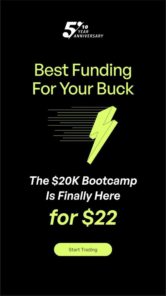 danfaari's tweet photo. Hey guys! Do you know that at The5ers @the5erstrading we have a low entry cost challenge, where you can prove your trading skills, and pay the rest only once you’ve passed? 

You can also get a 10% discount when you sign up here https://t.co/MRHPvkI54n and use the code "DANFAARI"

Amazing right? 

The “BOOTCAMP PROGRAM” is a low-priced program where you will need to complete 3 challenge phases on a demo account with No minimum days or trades requirements.

Once the 3 challenge phases have been completed, you will start trading on a live funded account and be applicable for a profit split.