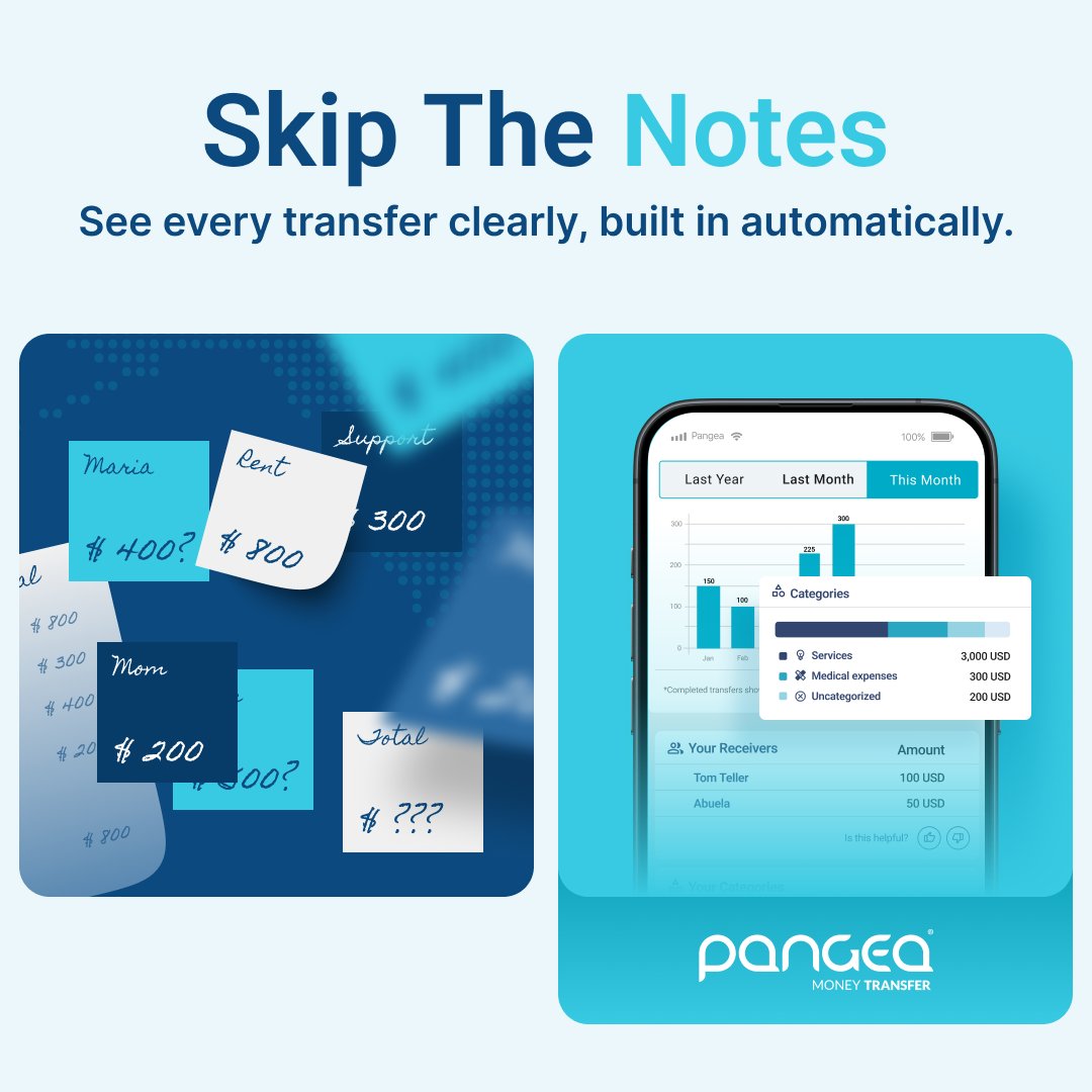GoPangea's tweet photo. There's an easier way to keep track of your transfers. With Pangea’s built-in Dashboard, your history and monthly breakdowns are organized automatically.

See exactly what you’ve sent and to whom, all at a single glance.

Open the app to check out your Dashboard today! https://t.co/aGWQif0RM3