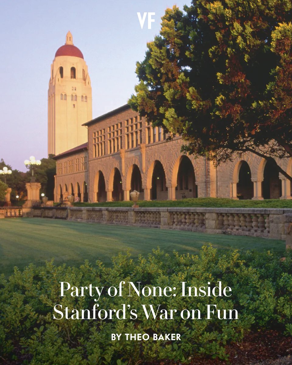 VanityFair's tweet photo. In 2022, Stanford’s traditional first party of the year—“Eurotrash,” hosted by the Kappa Sigma fraternity— was canceled by the university on short notice, with little explanation. No other events, parties or otherwise, took its place https://t.co/8G98xwgr0F