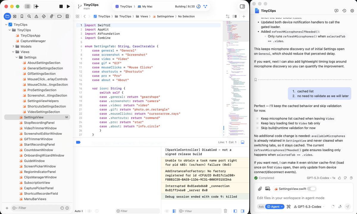 JamesMontemagno's tweet photo. For Swift devs out there don't sleep on the GitHub Copilot integration. The agent loop has been hyper optimized, Ask/Plan/Agent, and autoplans then implement, code review staged changes, and 1 click Xcode MCP integration.

https://t.co/7nvGFI4OLS https://t.co/fQ1DkA7gU6