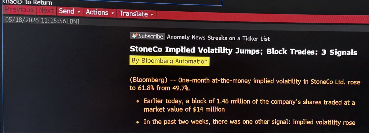 CPropinas's tweet photo. @valcosecurities Si, señor. Se sigue con convicción aca. Hoy se operaron un bloque de 1.46 millones de acciones, algo así como U$14 millones. A estos niveles ya vuelven a entrar las manos grandes después de la fuga por ruido electoral de la semana pasada. https://t.co/esZ150dHUw