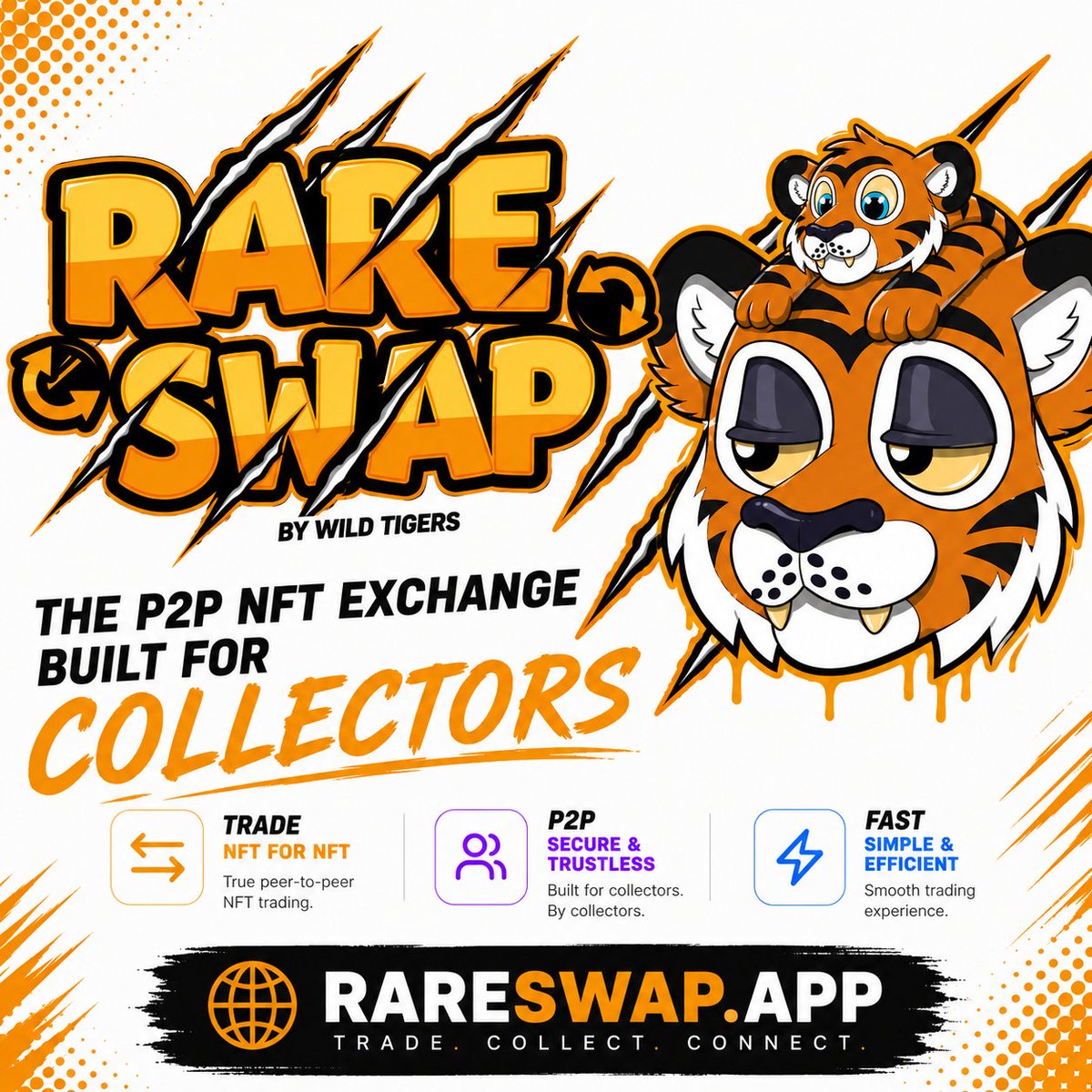 Mauii_MW's tweet photo. I built @RareSwapEx for one reason.

To give collectors a true way to trade NFTs for NFTs.

Not just buy.
Not just sell.
Trade.

Like collectors have done for decades at card shows, conventions, and meetups now brought on-chain for the next generation of digital collectibles.

That’s the vision.
Built for collectors first. Built on @Hedera by @wildtigers_nft