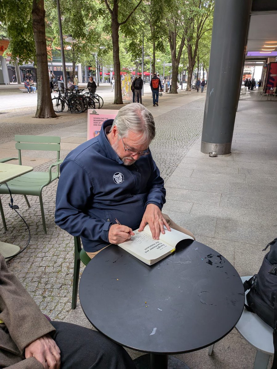 HistProfDad's tweet photo. Last year, one of our regular tour guides me told me she was going to order my Eisenhower &amp; the Holocaust book. Earlier this week I got to sign her copy in the middle of Berlin. It was a wonderful experience! Thanks to all my readers—including Tina’s mom and dad! https://t.co/43G8UYmhFI