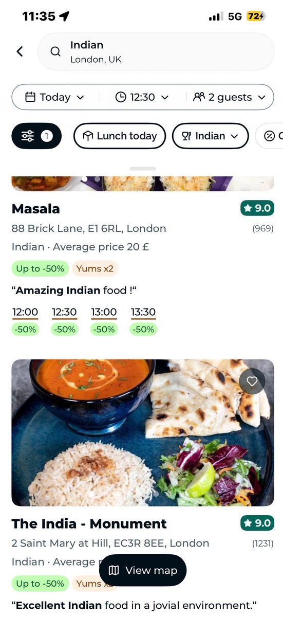 TipsYalla's tweet photo. إذا جاي لندن وتبغى تستمتع بدون ما تحرق ميزانيتك على الأكل 👀🇬🇧
من أفضل التريكات اللي دايم أستخدمها هناك هو تطبيق TheFork 🍽️ يحط لك خصومات يومية على مطاعم رهيبة في لندن، وأحيانًا توصل لـ 50٪ 😮
بدال ما تدفع £25-£40 على كل وجبة، تقدر تحجز عن طريق التطبيق وتوفر بشكل محترم جدًا.
يناسبك إذا: • تبغى مكان راقي  بدون فاتورة تفجعك • تجرّب مطاعم ترند بسعر معقول • توفّر فلوسك للسفر والفعاليات • تدور عشاء سريع آخر لحظة
لقيت عليه عروض قوية في سوهو، كوفنت غاردن، شورديتش وحتى حول الأماكن السياحية 👌 ومع كم يوم في لندن؟ التوفير يفرق مره.

🎁 نصيحة سفر: اصرف فلوسك على التجارب والذكريات… مو على فاتورة مبالغ فيها ✈️