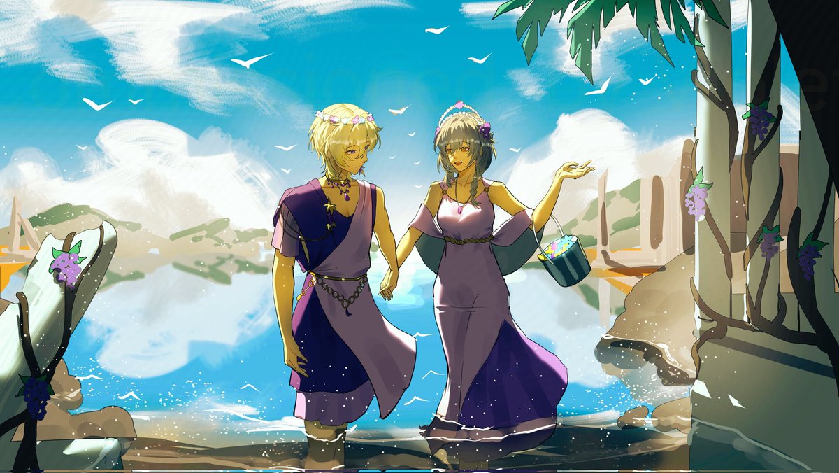 qyu54602's tweet photo. Such a nice day to pick up seashells

artist🎨:小土位银狼iLah

#avenstelle #アベ星 https://t.co/SsUwLo1MQ9