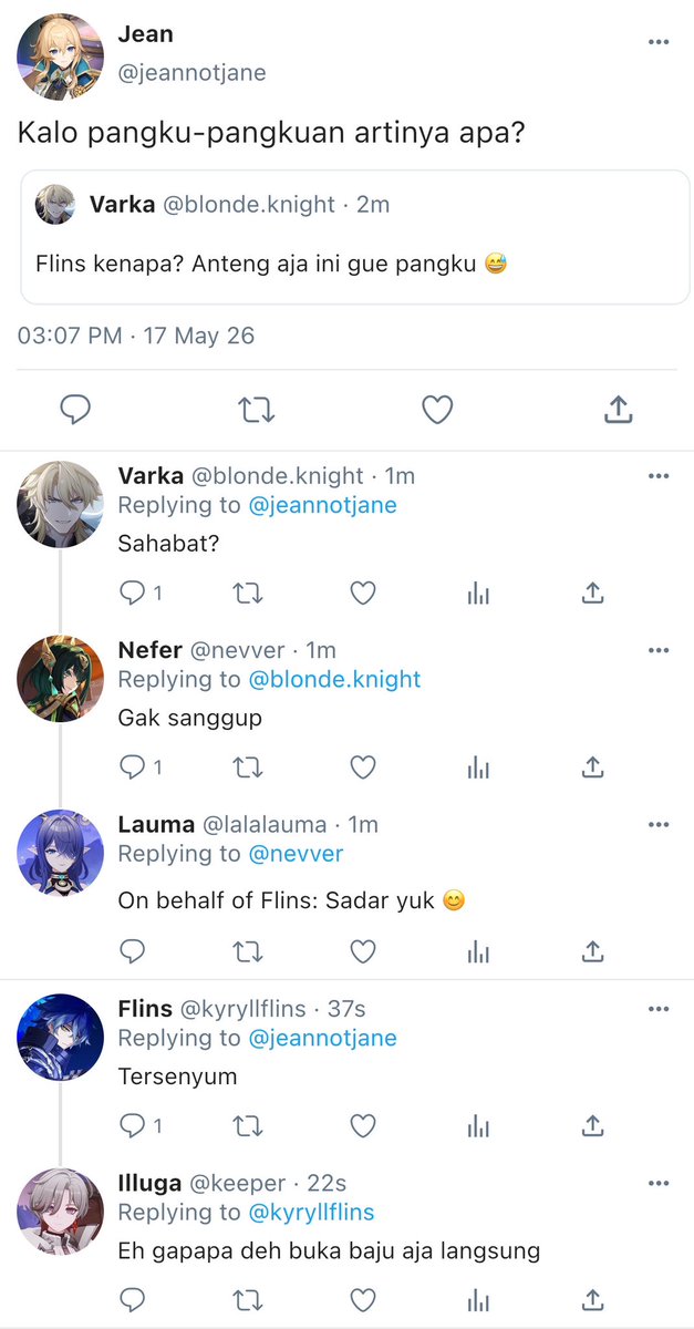 altroc1ty's tweet photo. #varflins one tweet 

punya crush tapi dense banget. sabar yh flins km buka baju sj https://t.co/PlfCmCjaKt