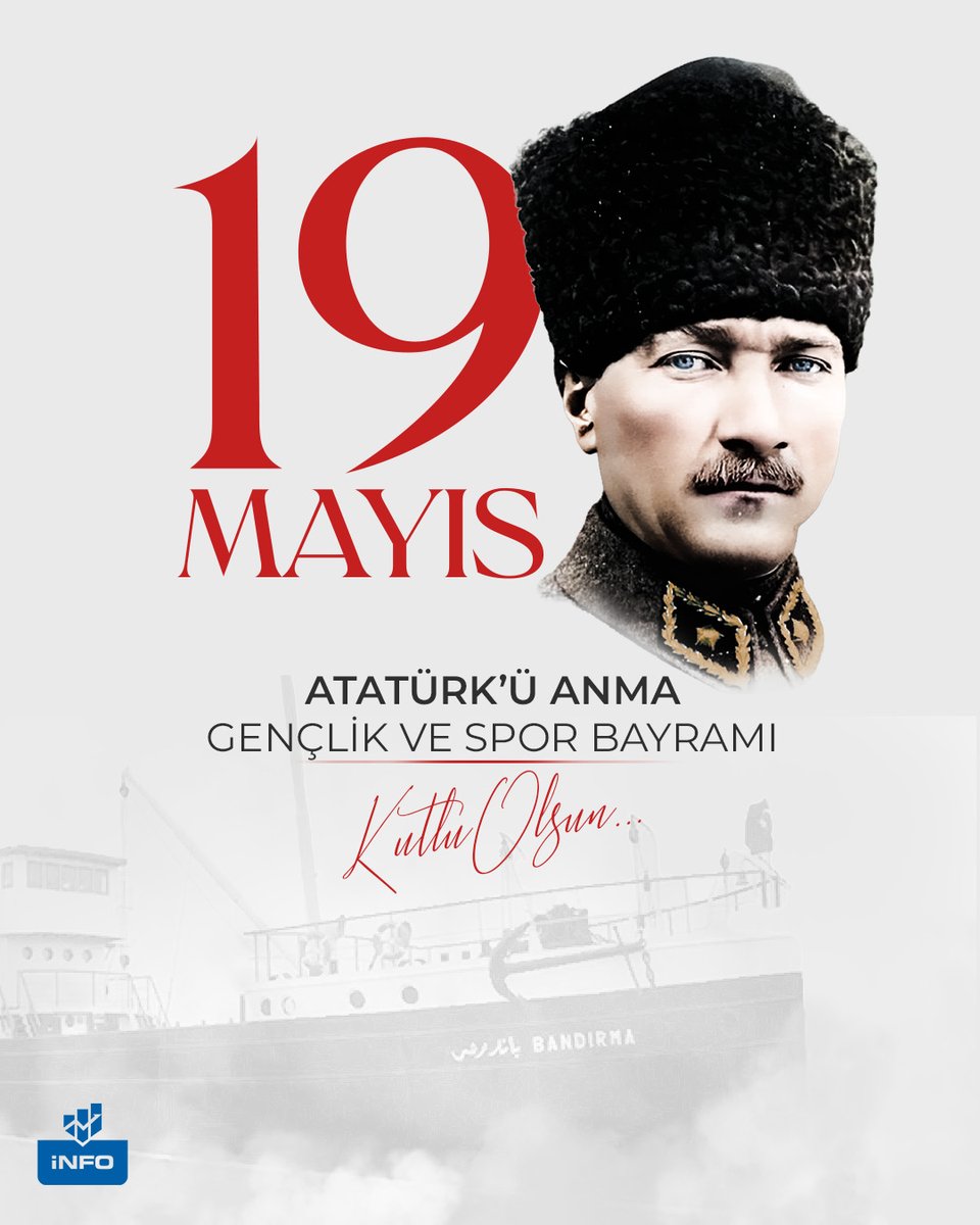 infoyatirim's tweet photo. 19 Mayıs Atatürk’ü Anma, Gençlik ve Spor Bayramı kutlu olsun!🇹🇷 https://t.co/rpGYT88orQ