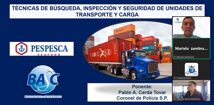 pcerda70's tweet photo. 🌐 #ProEtic’s  junto a #Bascumiña continuamos fortaleciendo la cultura de seguridad corporativa.  Tuvimos el honor de desarrollar la capacitación en “Técnicas de Búsqueda, Inspección y Seguridad de Unidades de Transporte y Carga” dirigida a los colaboradores de PESPESCA. https://t.co/XtMBoH6fMJ
