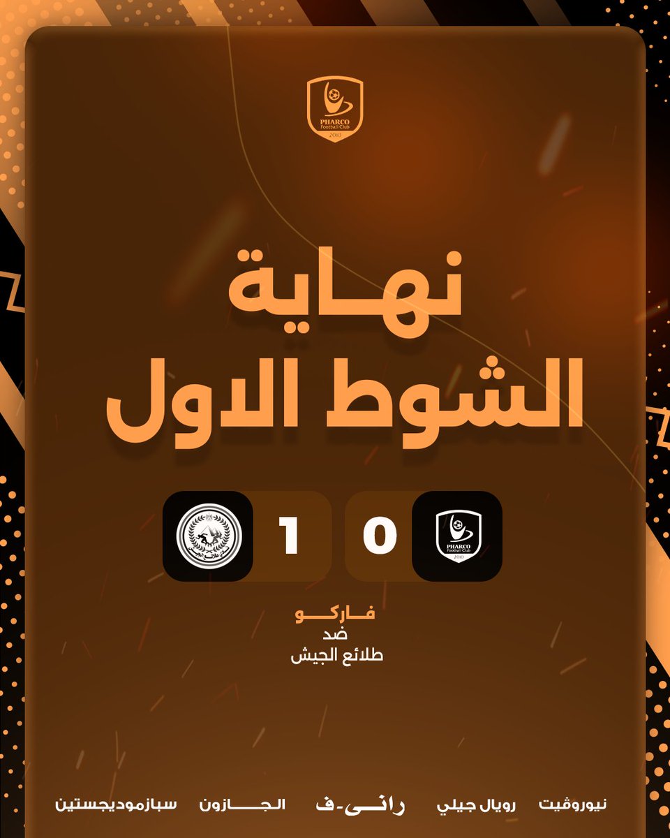 pharcoclub's tweet photo. أنتهي الشوط الإول !!
#دوري_نايل #Pharco #فاركو https://t.co/u72C8fanFX