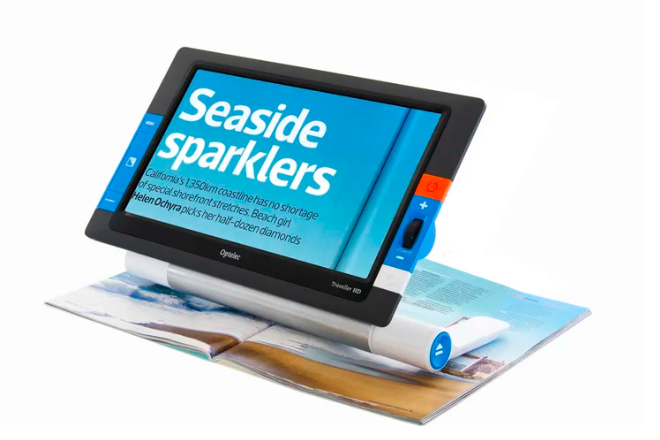 OptelecUK's tweet photo. For many, the challenge of reading isn't just the size of the text, but keeping a steady hand to follow the line.

The Traveller HD solves this with its unique Slide &amp; Read mechanism.

Find out more here: https://t.co/WTiHXmFozU https://t.co/6aZ9s8CTmP