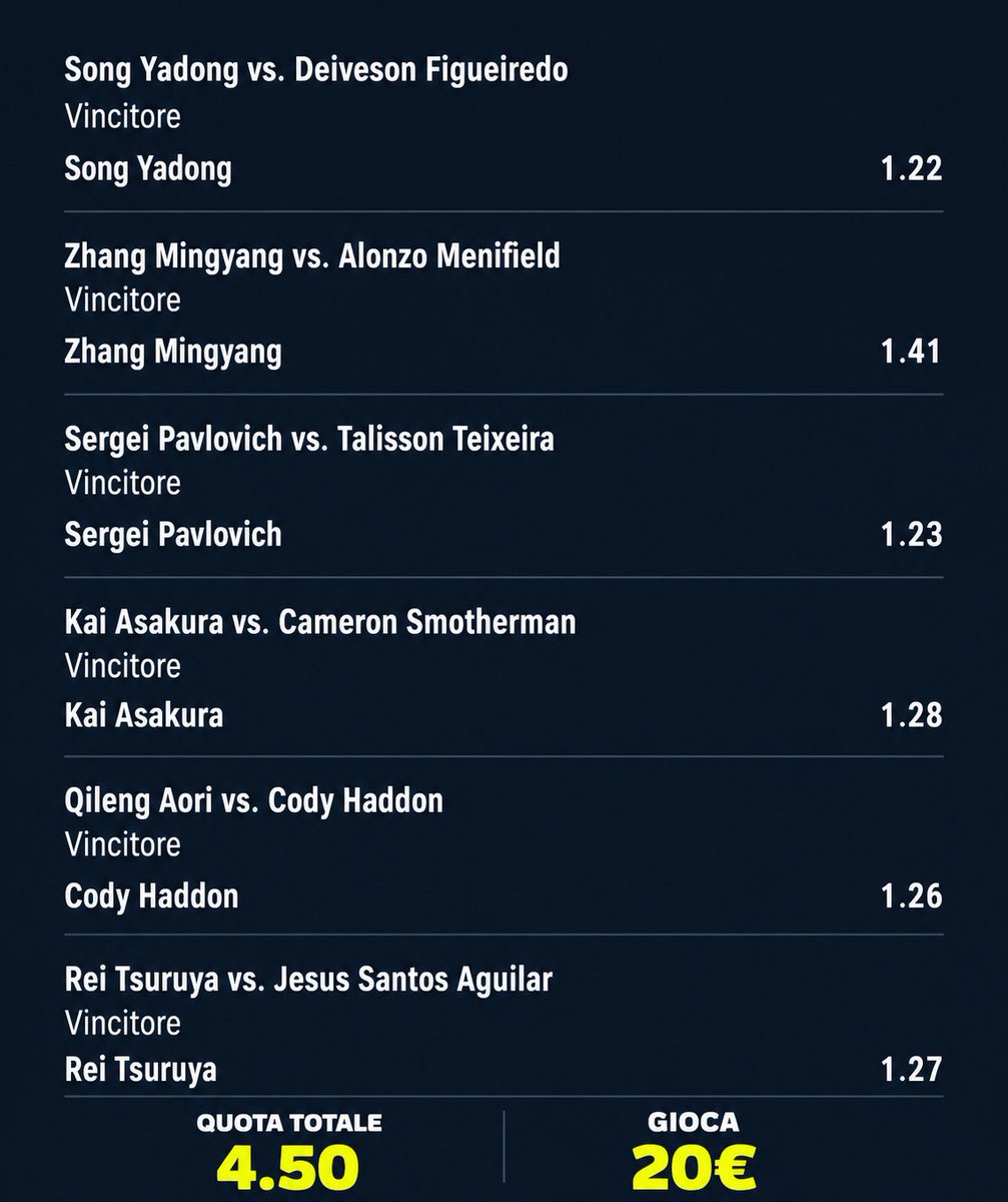 UfcproITA's tweet photo. La potete giocare su https://t.co/VVKbN2DRW9 e https://t.co/JAVVnrUHj4
e https://t.co/bfU6Mdh97f

#UFC #bet #betting #scommesse #bnwo https://t.co/3GC5BgOmQB