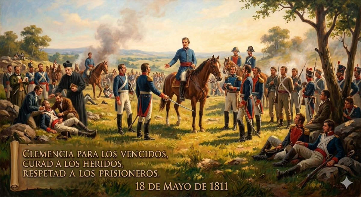 DraLorenaQuint1's tweet photo. Hoy se celebra al Ejército Nacional, esa institución que nació con la Patria y sigue siendo una columna para Uruguay.
Surgió con el grito: LIBERTAD e INDEPENDENCIA.
La orden fue clara: "Clemencia para los vencidos, curad a los heridos, respetad a los prisioneros" y esa fue la marca del Soldado Oriental.

215 años después, tenemos un país destrozado, un país que se desangra. Nuevamente debemos defender lo mismo que en 1811. Pero el enemigo ahora es más traicionero: vino sigilosamente engañando a muchos, con odio, muerte, destrucción y sed de venganza.
Tenemos personas con su libertad secuestrada, de forma injusta, ilegal e inmoral.
Luchemos por su libertad  y por devolverlos al abrazo de sus familias.
Pero además, hoy se lucha por otra independencia: liberarnos de ideologías extranjeras nefastas, que han hecho daño a los que más queremos, que nada tienen que ver con los valores del pueblo uruguayo.
Porque ser independientes no fue solo una lucha de hace dos siglos: es una lucha de cada día.