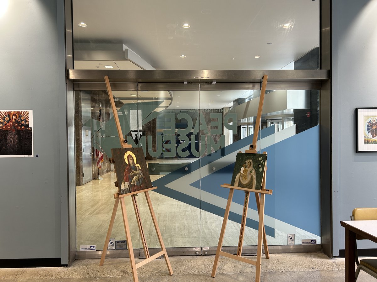 MarianLibraryUD's tweet photo. We have partnered with the @PeaceMuseumDYT to exhibit a selection of our Ukrainian artwork. Visit the museum at 10 N. Ludlow St. in Dayton, from 10 a.m. to 5 p.m. on Fridays and Saturdays (and by appointment Tuesday through Thursday). https://t.co/gFppveGnTx
