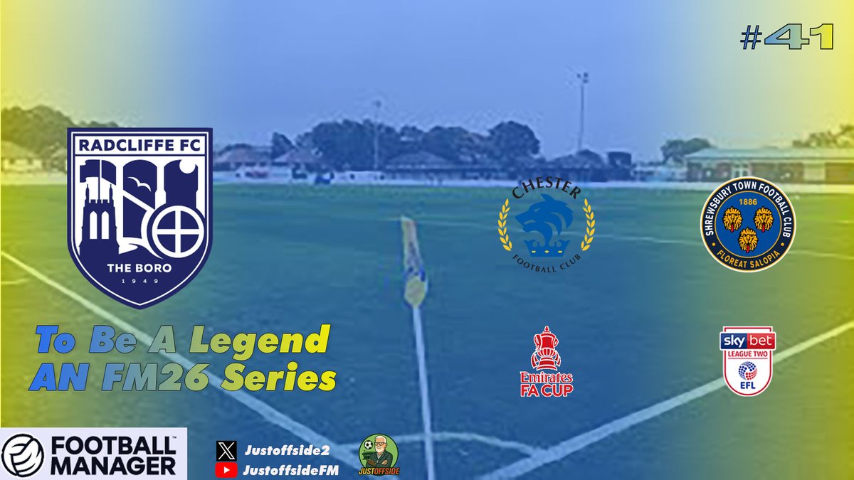 Justoffside2's tweet photo. Episode 41 of To Be A Legend FM26 Our Journeyman Save Where We Start In Non League and Go On A Mission To Become A Managerial Legend Is Out Now . . .  The Biggest Decision of the Series… Do We Move On!

https://t.co/31XijESMy1 https://t.co/XrohbcNLzH