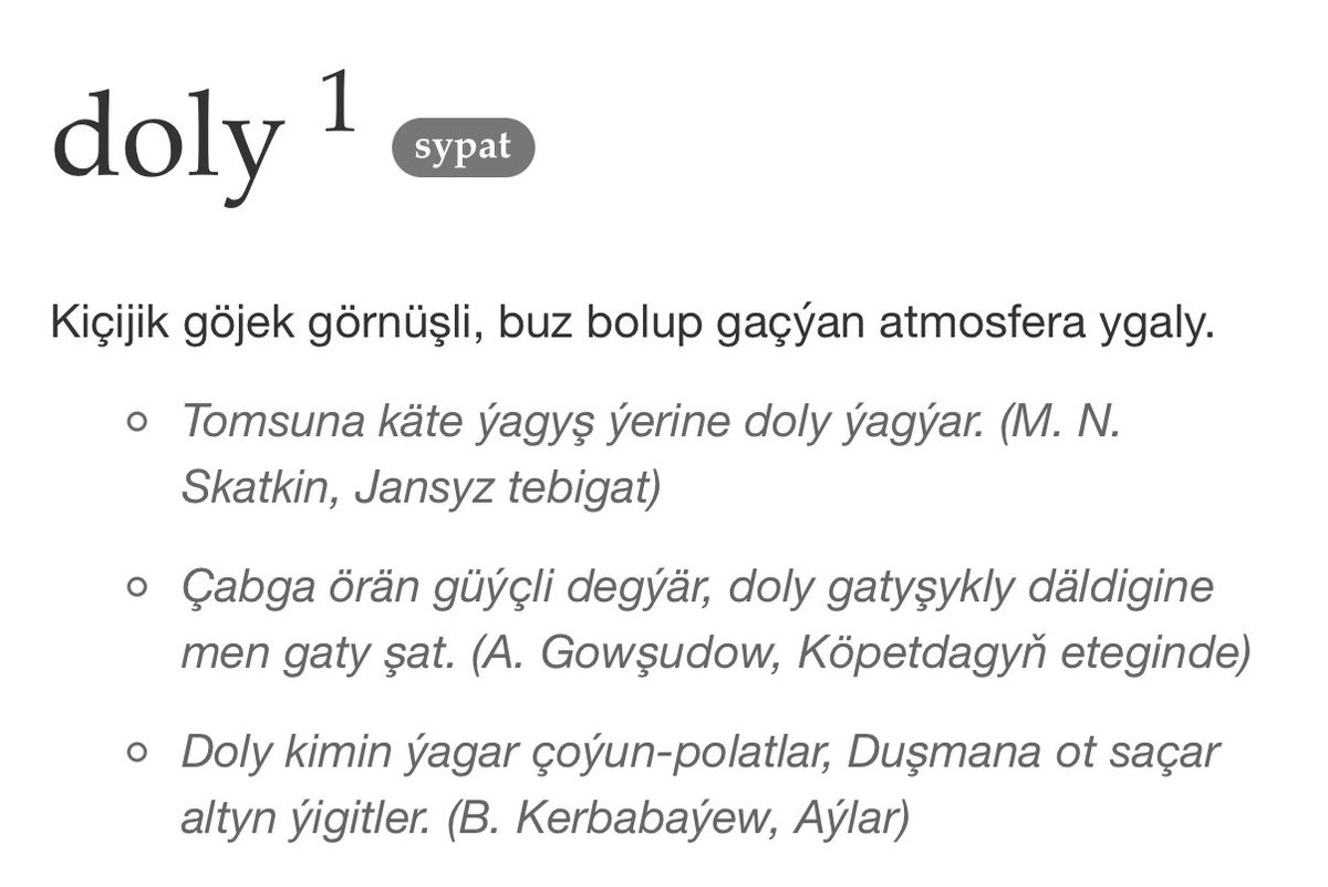 kerimtm's tweet photo. @turkmenizer Biz çagalykdan jöwenek diýýärdik, doly hem diýilýän ekenow. Ýañy öwrendim… 👍🏻

Ýagýan doly entegem beter uly göwrümli däldigine şükür etmeli, ýogsam käbir adamlaryñ gymmat ulaglaryna zeper ýeterdi… https://t.co/QckvmOIOh4