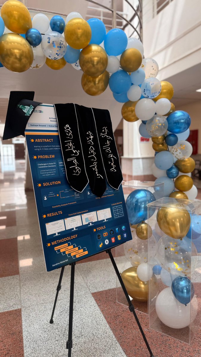 _BashayerKhalid's tweet photo. الحمدلله تمت مناقشة مشروع تخرجي من البكالوريوس 👩🏻‍🎓🤍

وبكذا أقدر أقول انتهت أجمل رحلة خضتها في مسيرتي الجامعية، "وهّــاج" ☀️💙

+ALTs

#KAU | #FCIT https://t.co/CEVjuJDFX6