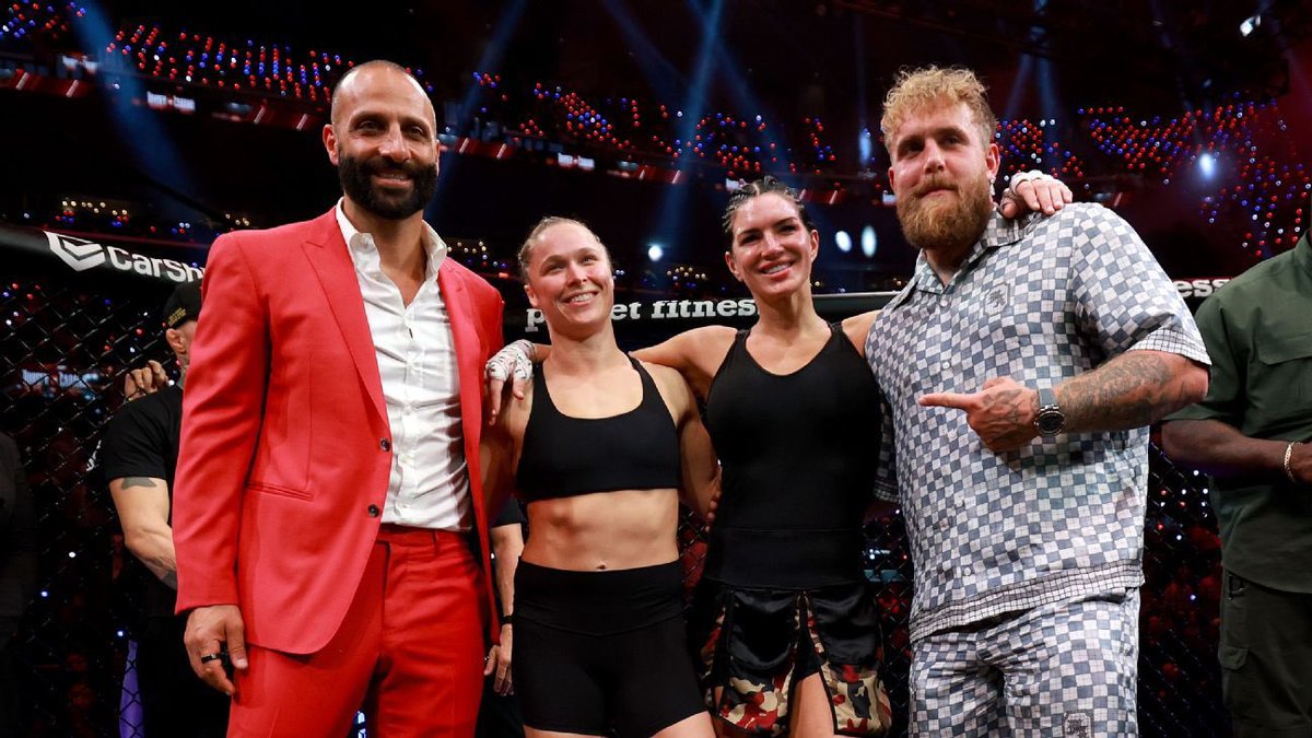 IfnBoxing's tweet photo. 🗣️ Jake Paul vows to “go to war with the UFC” after MVP MMA 1:

“It's back to the drawing board for us, but we’re ready to keep on going. We love doing this, and don’t want to do anything that’s mid like the UFC has been doing. We’re always going to hold ourselves to a higher standard, and because of that, there might be fewer events, but we’re going to do as many as we can. A lot of things were set up for us tonight.

I stand here ready to go to war with the UFC using my followers and promotional ability. [The UFC] knows they can’t touch me.” ‼️👀

[Via - @espn]