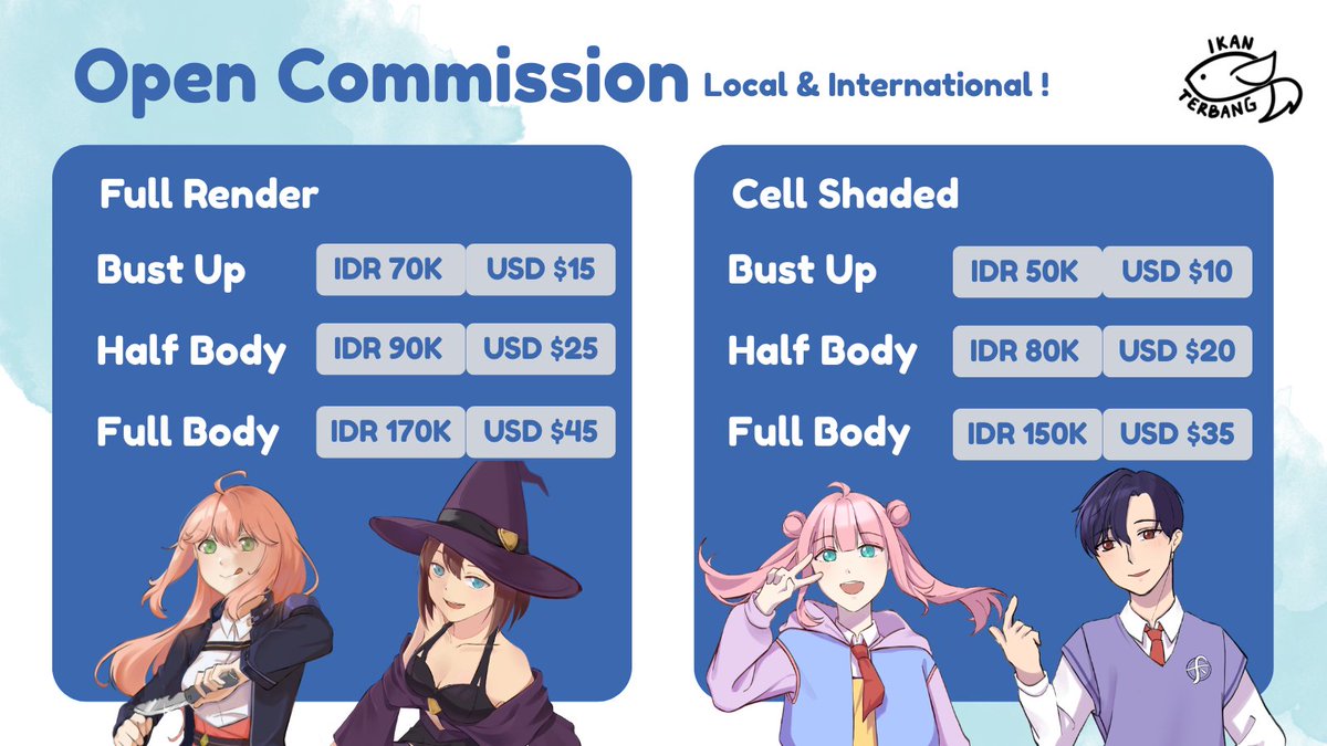 ikanterbang663's tweet photo. [RTs and Likes are very appreciated ❤️]

Hello my commission is open and now I'm on VGen too (⁠ ⁠╹⁠▽⁠╹⁠ ⁠)!
VGen : https://t.co/SXammYwmBl

DM me if you interested and kindly mention me after you DM me. Thankyouu 💞

#wts #opencommission #commission https://t.co/5xd2EMrMGZ