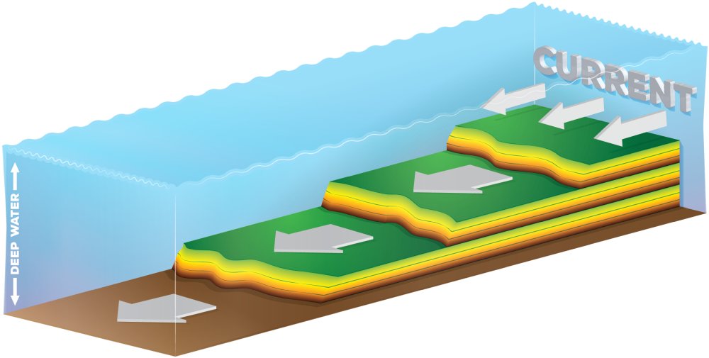 creationnews's tweet photo. In running water, multiple sedimentary layers can form rapidly—not upwards, but sideways and at the same time, in the direction of current. Sedimentary grains are naturally sorted by the flowing action of water transport. 

https://t.co/jQRFgy0tXP https://t.co/FFDsHfezJm