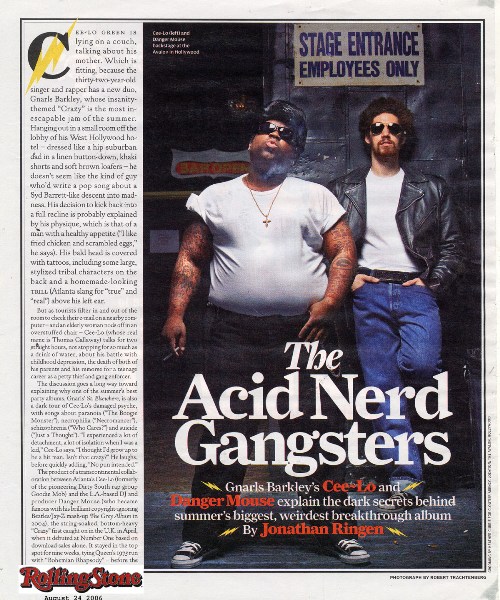 ceelogreenfc's tweet photo. The Acid Nerd Gasters, Gnarls Barkley on Rolling Stone

Autust, 24, 2006.

Still listening to some Atlanta, by Gnarls Barkley? 🔥

#GnarlsBarkley #CeeLoGreen #DangerMouse #CeeLo #Atlanta #StElsewhere https://t.co/Zvx57T2JAQ