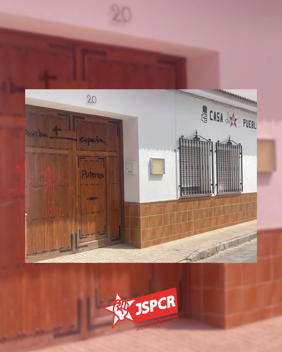 jspcr's tweet photo. Este fin de semana, nuestros compañeros y compañeras socialistas en 📍Campo de Criptana han visto como su sede local ha sido vandalizada.😡

Un acto cobarde que desde @jspcr queremos condenar de forma rotunda. El odio y la intolerancia no tienen cabida en nuestra democracia.❌ https://t.co/LQ6qeCa5cB