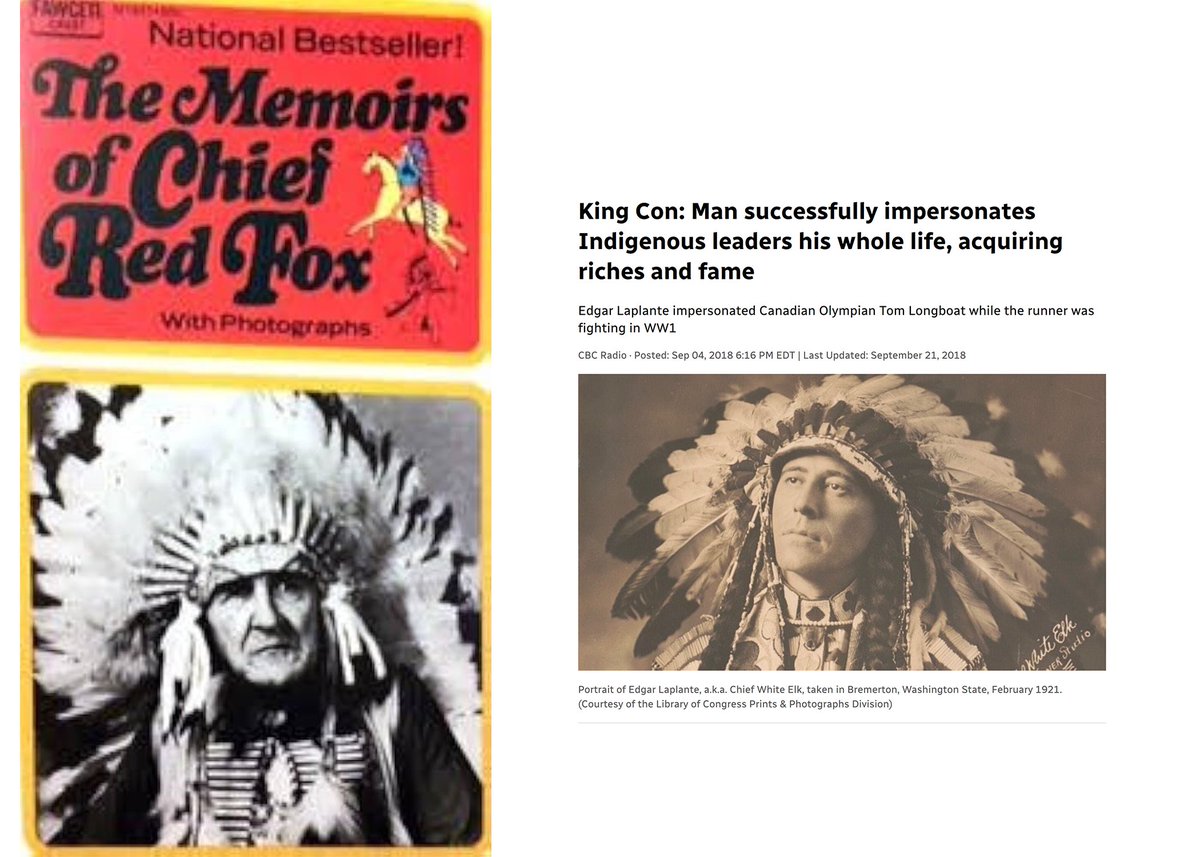 RealityCreation's tweet photo. The Fake History of "Native Americans"

Did you know that the History of "Native Americans" or "Indians" is fabricated? A deliberate hoax that most people still believe?

A secret society of Fake Indians

There's an entry on Wikipedia about a Masonic Organization called "The Improved Order of Redmen", a group of half a million white men who dressed and painted themselves like "red indians". The article says:

The Improved Order of Red Men is a fraternal organization established in North America in 1834. It claims direct descent from the colonial era Sons of Liberty. Their rituals and regalia are modeled after those assumed by men of the era to be used by Native Americans. Despite the name, the order was formed solely by, and for, white men (image 1)

If you think these are only an obscure group of role-playing cross-dressers, you'd be wrong. They used their "indian" disguise to force political change.

On December 16, 1773, a group of male colonists who were members of the Sons of Liberty met in Boston to protest the Tea Act. When their protest went unheeded, they disguised themselves as Mohawks, proceeded to Boston harbor, and dumped overboard 342 chests of tea in what became known as the Boston Tea Party.

...during the build up to the West Virginia coal wars, "the Improved Order of Red Men [was] ... the most comfortable lodge for Socialist miners and other radical workers...

...After the Civil war in West Virginia, the Improved Order of Red Men became a fraternal organization of some notoriety for vigilante activity.

White Europeans posing as "natives" was so common that the famous "Indians" of the time were really actors. Let's look at the most famous ones.

Grey Owl 

Wikipedia: 

Archibald Stansfeld Belaney (September 18, 1888 – April 13, 1938), commonly known as Grey Owl, was a popular Canadian writer, public speaker and conservationist. Born an Englishman, he immigrated to Canada and, in the latter years of his life, passed as half-Indigenous, falsely claiming he was the son of...an Apache woman. With books, articles and public appearances promoting wilderness conservation, he achieved fame in the 1930s. Shortly after his death in 1938, his real identity as the Englishman Archie Belaney was exposed. He has been called one of the first persons to engage in Indigenous identity fraud in Canada.

Grey Owl (image 2) was a famous native American who never was. He featured prominently in a popular book titled Indians of Today which was intended to portray the "progress of the Indian race". He was said to be the son of a well-known Apache scout for a man named William Cody, who would later become a fake Cowboy called Buffalo Bill.

Iron Eyes Cody 

Iron Eyes Cody kept his Italian heritage secret and claimed to be a Cherokee. He was hired by Hollywood and TV to appear in hundreds of films and shows as an "authentic" representation of his people. He appeared in ads warning of pollution and climate disasters, for which he became known as "The Crying Indian". (image 3)

Finally, in 1996, investigators revealed that this man was never an "Indian":

...In 1996, however, The Times-Picayune in New Orleans reported that he was a second-generation Italian-American from Louisiana and that his Native American identity was self-created. The report was based on an interview with Cody's half-sister and on various documents, including a baptismal record.

Hundreds of millions saw the movies, very few saw the investigative piece. 

Chief Red Fox

Grokipedia: 

Chief Red Fox (c. 1884–1976), born William Humes to European-American parents in Baltimore, Maryland, was an American performer and literary figure who impersonated an Oglala Lakota Sioux chief, fabricating a Native American identity that included claims of birth on the Pine Ridge Reservation to a mother named White Swan, purported sister of Crazy Horse. 

His 1971 memoirs, recounting personal involvement in the Battle of Little Bighorn and Wounded Knee Massacre, were exposed as largely plagiarized from earlier works and challenged by scholars and Oglala Sioux for factual inaccuracies, constituting a notable literary hoax amid publisher McGraw-Hill's separate scandals. 

Despite the deceptions—unverified by reservation records or Crazy Horse biographies—Red Fox toured with Buffalo Bill's Wild West show, appeared in silent films and vaudeville, and leveraged his persona for television interviews and advocacy on Sioux rights, exploiting public fascination with the vanishing "wild" West. He died in Corpus Christi, Texas, at a claimed age of 105, though records indicate he was approximately 92. 

Image 3 shows a picture of this fraud. 

White Elk

Wikipedia: 

...Prior to his arrest, he went to Europe where he acted in a film titled La caravane vers l’Ouest under the pseudonym Chief White Elk. In 1924, he went to Italy and presented himself as a delegation member of the League of Nations. His traditional dress made him famous in Italy, and earned him honour from the fascist rulers of Italy. Later in 1926, he was convicted by a court in Turin for his involvement in fraud. According to apocryphal claims he tried to justify his actions with the argument that "I'm an actor, I just did what people expected me to do"...

Image 4 shows this con man. 

This is a much longer story, made-short to cater to modern attention-deficiencies. There is much more to learn on the machinations of Hollywood and secret societies in fabricating the "Indian" narrative.

So what's the real History of the natives? I've already told you on my website and in books. Many other researchers such as @TartariaLives have also told you. 

If they had selected real native Americans to represent their people in books and movies, they'd have told you a very different History.

What you consider History was told by imposters and usurpers on big screen celluloid. 

Wanna bet that the stories of "famous cowboys" like Buffalo Bill will reveal exactly the same?