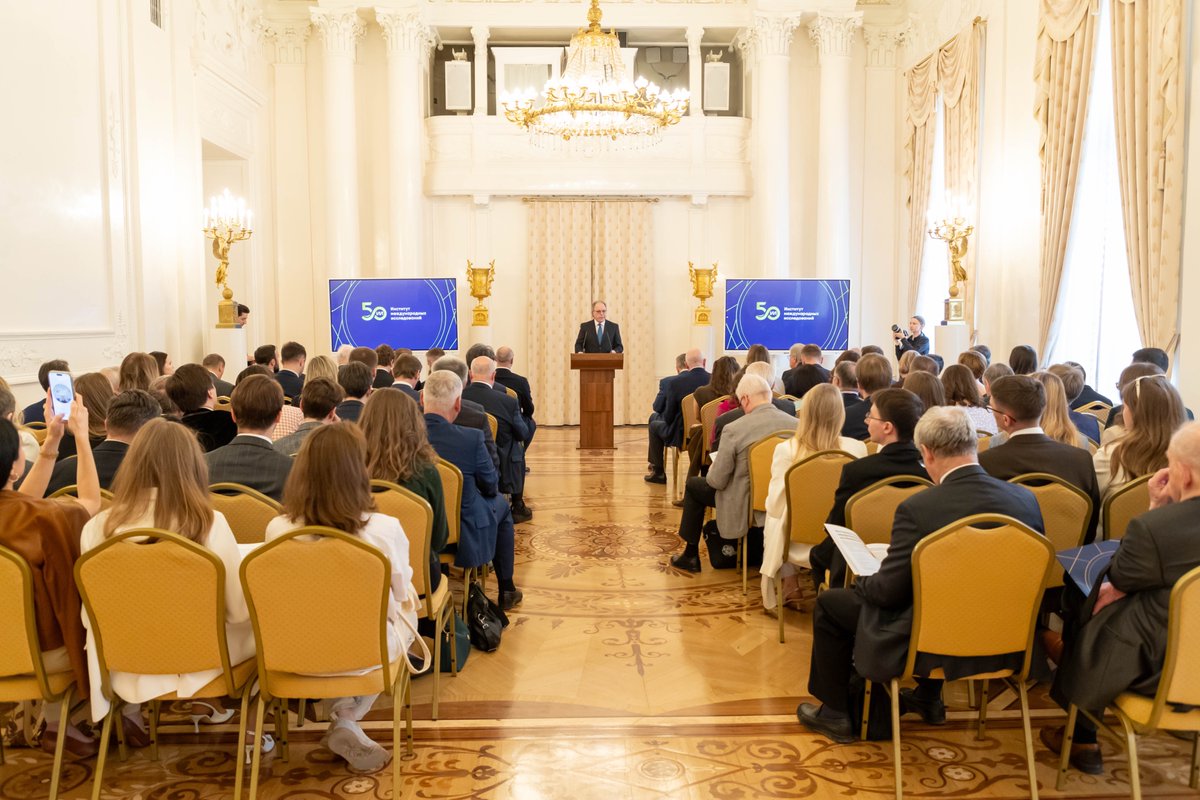 mgimo_iis's tweet photo. On 14 May, MGIMO’s Institute for International Studies (#IfIS) marked its 50th anniversary with a ceremonial event at the Russian MFA Reception House.
Founded in 1976 as a Problem Research Laboratory, IfIS has become a leading centre of foreign policy expertise.
1/4 https://t.co/3xvd9QmKg3