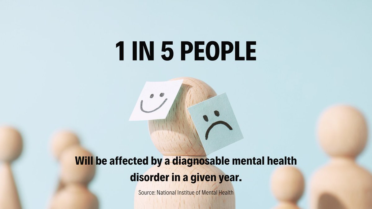 CasaTrinity's tweet photo. 1 in 5 adults experience a mental health disorder each year.

Mental health challenges are more common than many people realize, and support is available. If you’ve been putting off reaching out for help, let this be your reminder that it’s worth it. https://t.co/EFdUZp5UXR