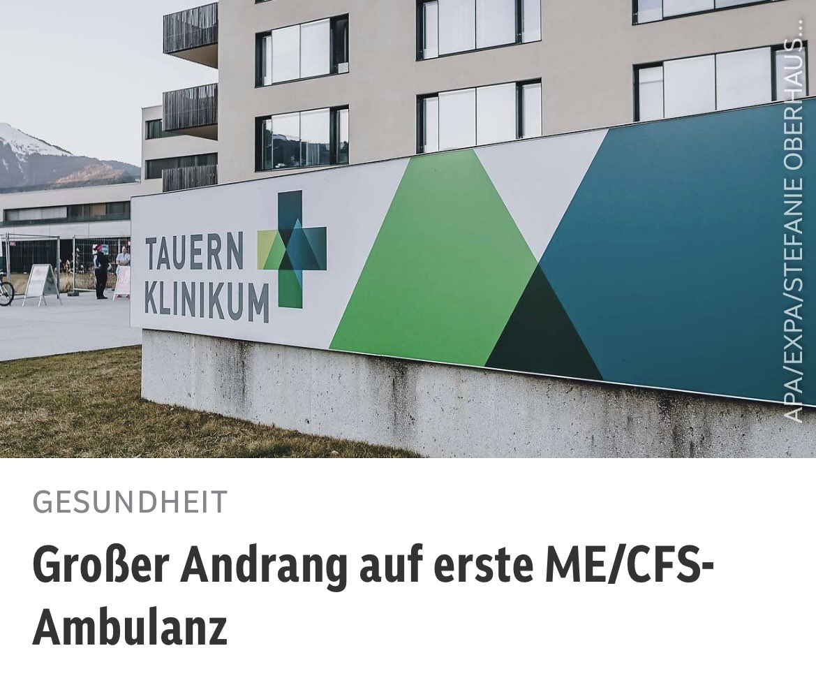 RWittenbrink's tweet photo. Großer Andrang auf erste ME/CFS-Ambulanz

Seit Anfang April werden im Tauernklinikum Zell am See (Pinzgau) Patientinnen und Patienten betreut, die von ME/CFS betroffen sind. Der Andrang auf die ambulante Anlaufstelle ist groß, immerhin ist sie die erste Einrichtung dieser Art … https://t.co/AKgb8RHasK