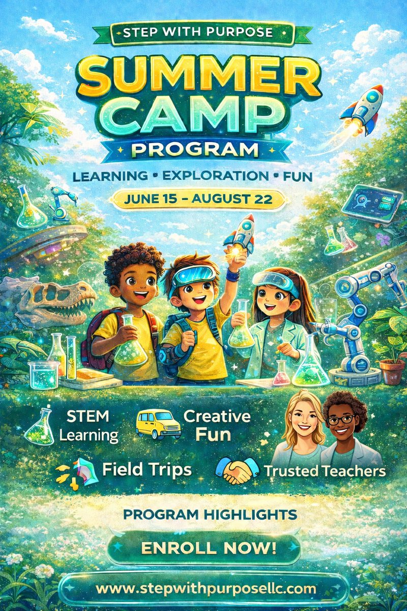 glotwp's tweet photo. 🌞 Summer Camp with Purpose starts here! 🌱

STEM learning • Creative fun • Field trips • Trusted teachers

📅 June 15 – August 22

🎒 A summer of discovery, growth, and hands-on learning

👉 Enroll now — spots are limited!

🔗 https://t.co/u937ADf6Q3 https://t.co/q8sdfKiFa4