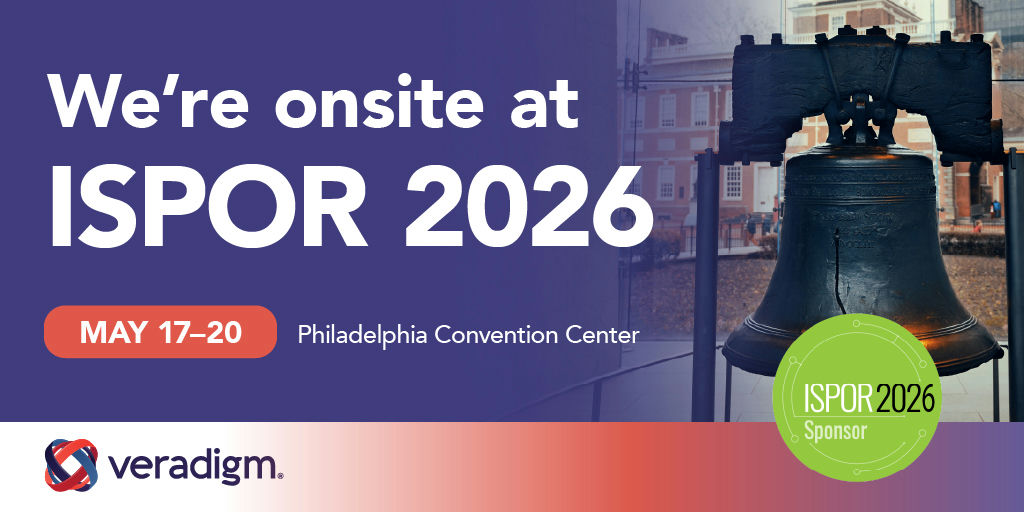 Veradigm's tweet photo. We’re at ISPOR 2026—and ready to talk real‑world evidence at the point of care. 

Stop by the Veradigm booth to explore next‑generation, data‑driven insights—from the point of care to everyday life. 
#ISPORAnnual #RWE #HEOR https://t.co/AUtHCUYNBN