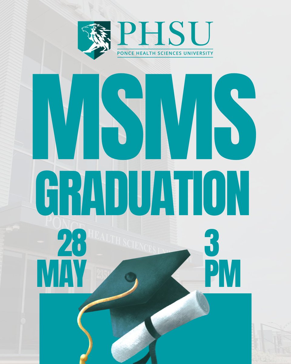 PHSUStLouis's tweet photo. MSMS Class of 2026 🎓 Your moment is almost here! Our MSMS Graduation Ceremony will take place on May 28 at 3 PM at The Franklin of Soulard. The Ceremony will be livestreamed on the PHSU St. Louis YouTube Channel. We’re proud of all you’ve accomplished! https://t.co/uYvmB7Xjg3