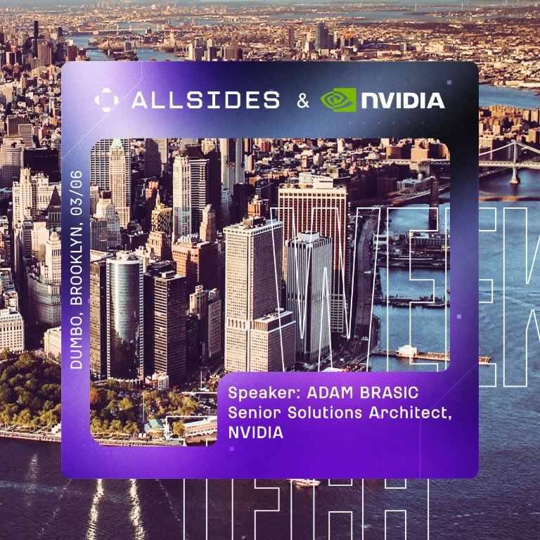 allsides_tech's tweet photo. 🎉‼️  Our first event after opening our NYC space:

Physical AI — A Reality Check on AI’s Next Frontier.

Hosted with NVIDIA during NYC Tech Week.
June 3 — Dumbo, Brooklyn.

RSVP → https://t.co/ros9p0pLHh https://t.co/gekLVGI2uk
