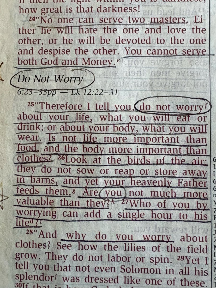 10weather's tweet photo. “Therefore I tell you, do not worry about your life, what you will eat or drink; or about your body, what you will wear…But seek first his kingdom and his righteousness, and all these things will be given to you as well.”🙏
Matthew 6:25, 33 NIV
https://t.co/TSVXc7rc3t https://t.co/YKTs2095sD