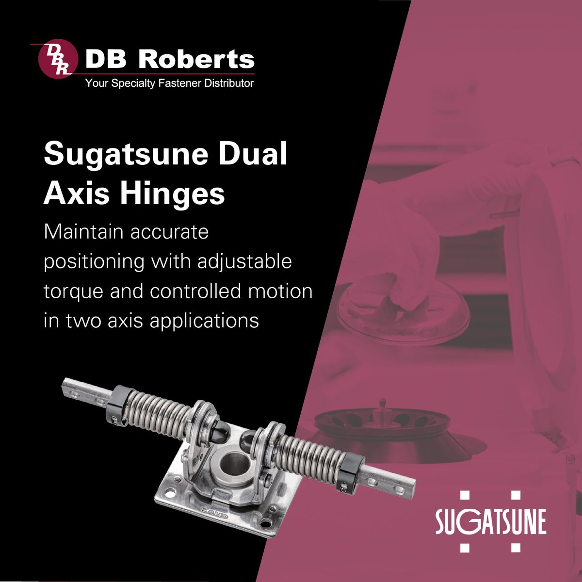 DBRobertsCo's tweet photo. The Sugatsune Two-Axis Spring Assist Torque Hinge combines tilt, swivel, and lift-assist functionality to reduce opening force and maintain stable positioning at virtually any angle.

Learn more at DB Roberts: https://t.co/8pyyyxMqJx

#DBRoberts #Sugatsune https://t.co/kUfRw519ax