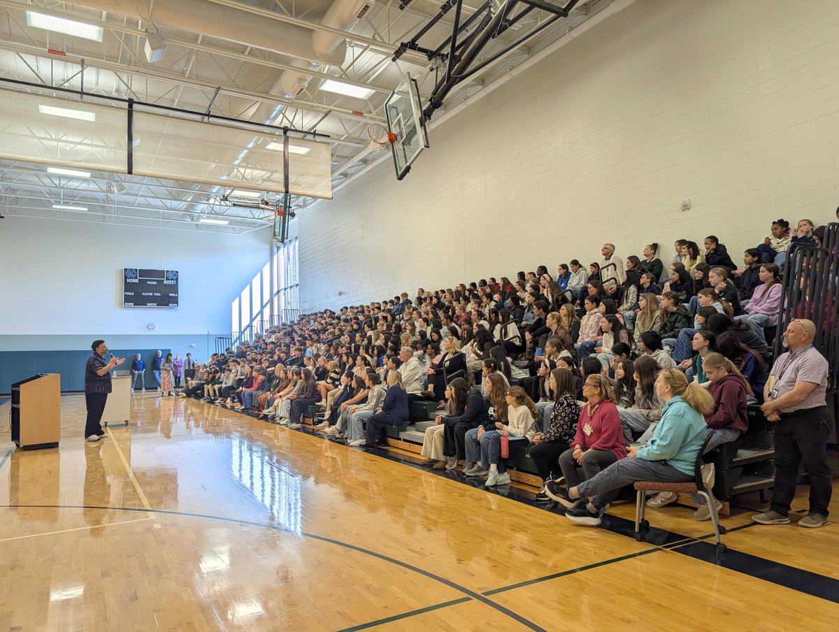 CranbrookSchool's tweet photo. Award winning young adult author Neal Shusterman recently spent the day at Cranbrook speaking and working with middle and upper school students. In the morning middle school students heard him speak, followed by a writing workshop. Shusterman then had a lunch interview and press conference with student media staff (Crane, Clarion, and Crane-Clarion) before addressing upper school students in the Kingswood Auditorium. Students enjoyed learning more about the life of a writer and what it is like to create books.