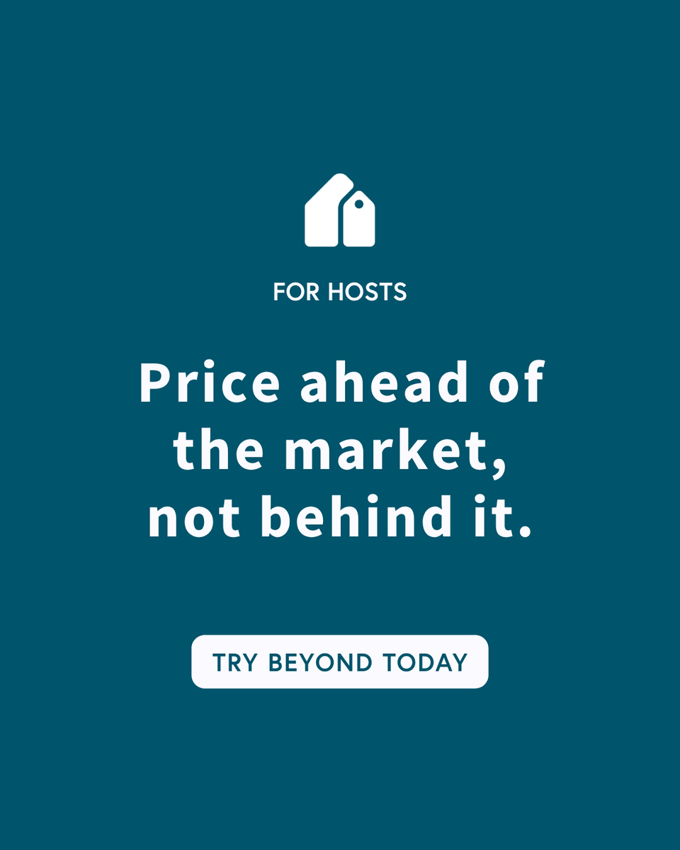 BeyondPricing's tweet photo. Your rate should respond to the market in real time. Not the next morning. Not when you remember to check. Beyond sees demand before it hits your calendar and adjusts automatically. 

Try it free 👉 https://t.co/P8B2XOf5uX

#vacationrental #shorttermrental https://t.co/ehW49Y1FIz